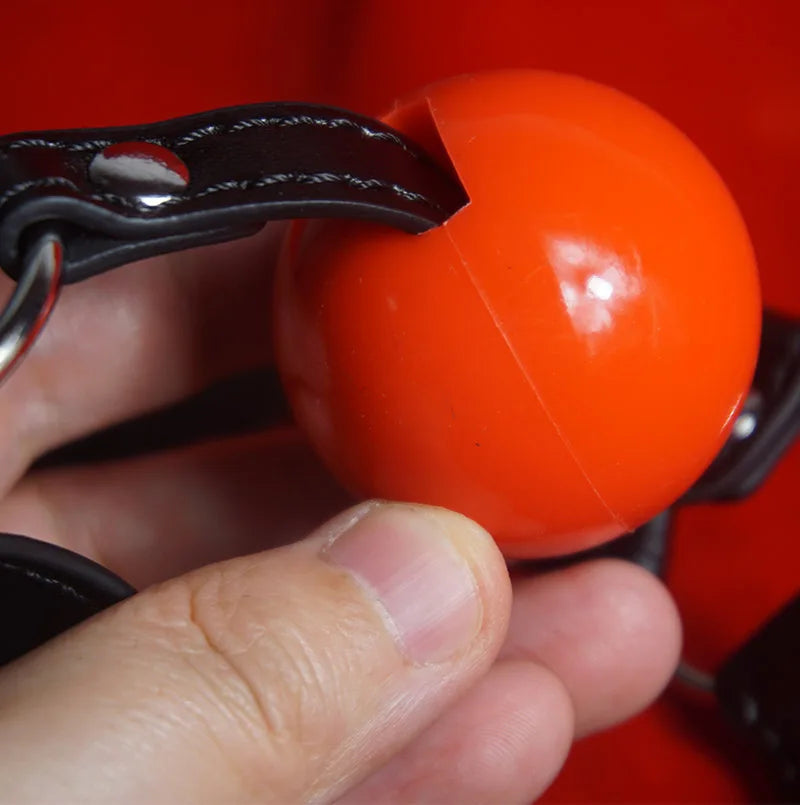 BDSM Ball Gag with Chin Strap Mouth Restraint for Couples