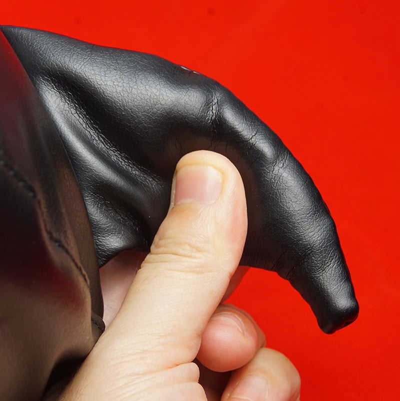 PU Leather BDSM Mask with Open Eyes and Mouth for Roleplay