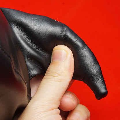 PU Leather BDSM Mask with Open Eyes and Mouth for Roleplay