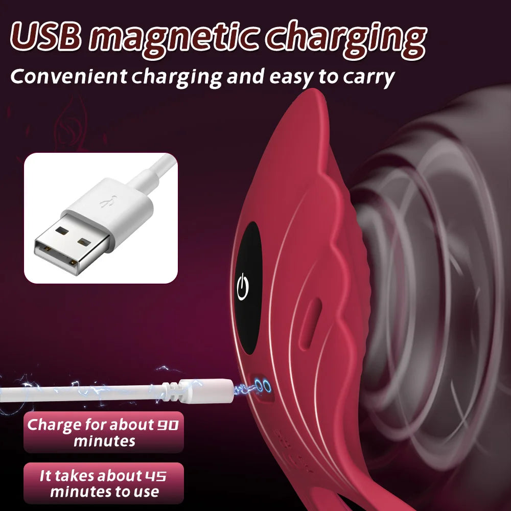 Wearable Panty Vibrator with Clitoral Stimulator for Couples