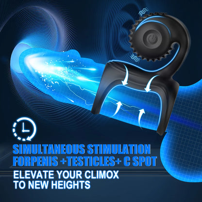 Vibrating Penis Ring for Men, Delay & Erection Toy