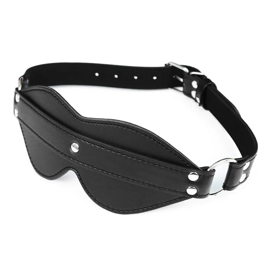 Leather Blindfold BDSM Eye Mask for Fetish and Cosplay Play