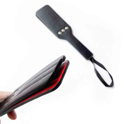 Leather BDSM Whip Spanking Paddle Flogger for Fetish Play