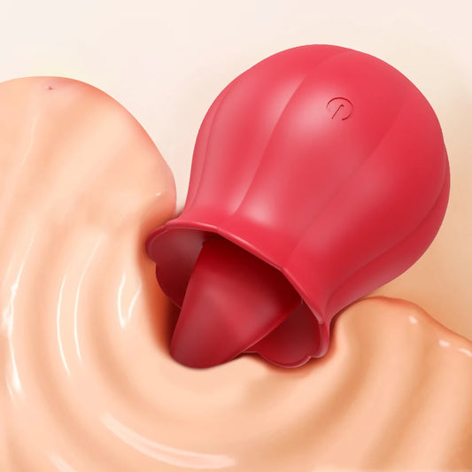 Rose Tongue Licking Vibrator for Women Clitoral Stimulator