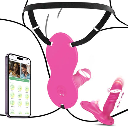 Wearable Panty Vibrator with Clitoral Stimulator for Couples