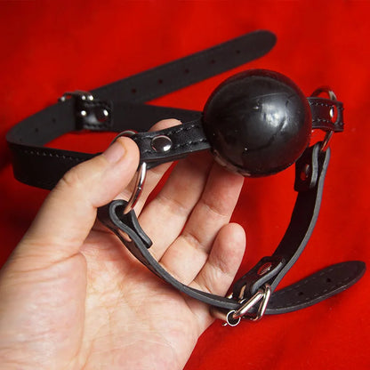 BDSM Ball Gag with Chin Strap Mouth Restraint for Couples