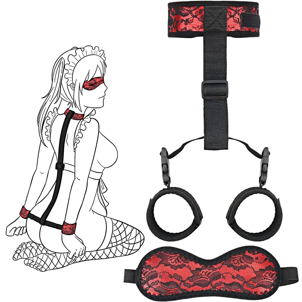 BDSM Handcuffs Wrist to Ankle Restraint Cuffs for Couples