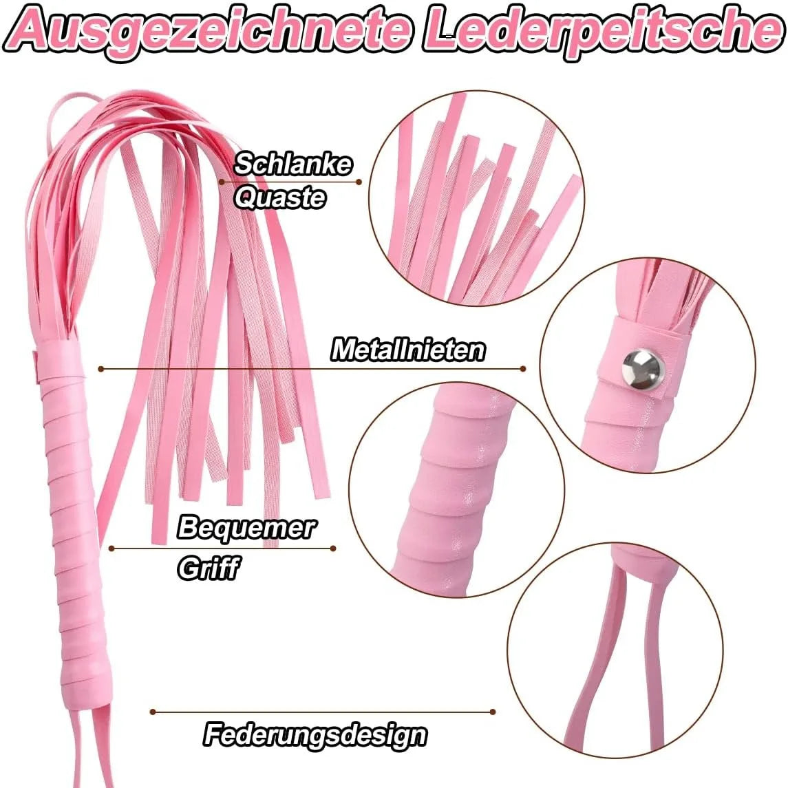 BDSM Whip Flogger with Tassels for Couples Role Play