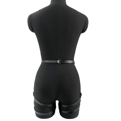 Leather Garter Belt Harness Lingerie Bondage Thigh Straps