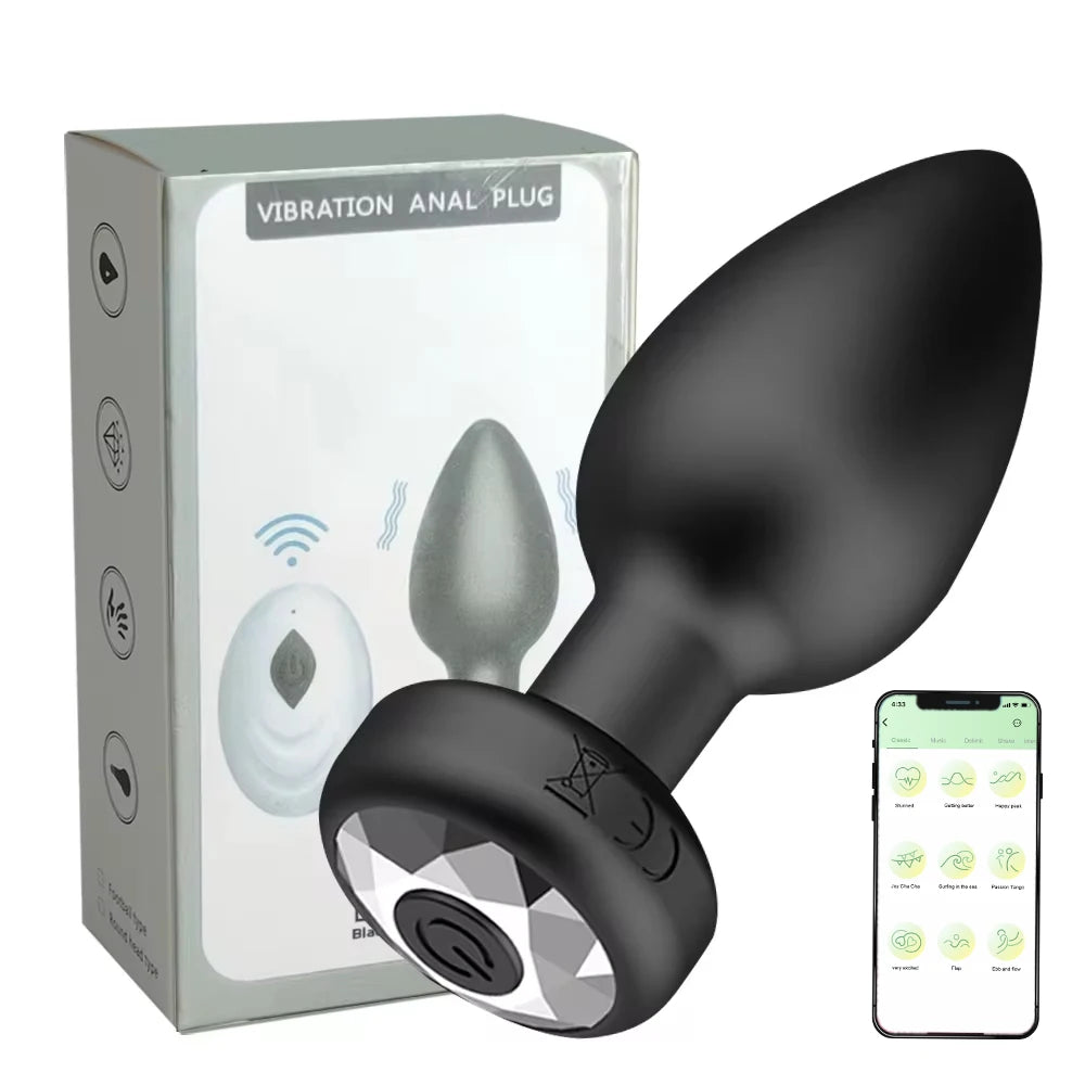 Wireless Vibrating Anal Plug for Men, Prostate Massager