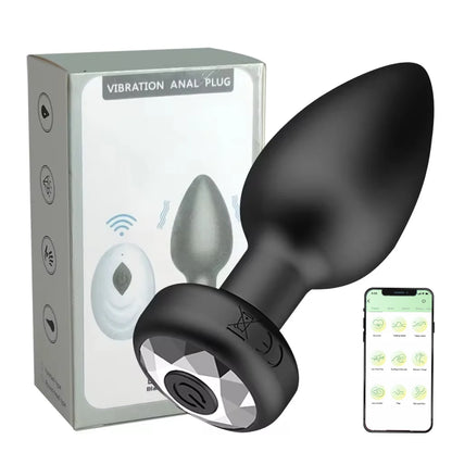 Wireless Vibrating Anal Plug for Men, Prostate Massager