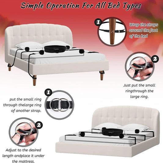 BDSM Restraints Harness Kit with Handcuffs and Blindfold