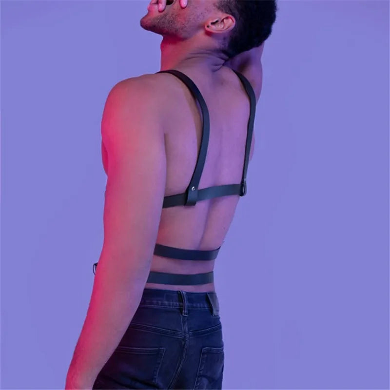 Men’s PU Leather Chest Harness Belt for BDSM & Fetish