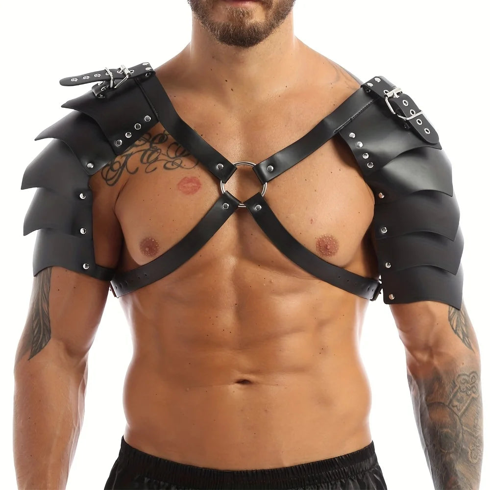 PU Leather Chest Harness Belt for Men Cosplay and Party