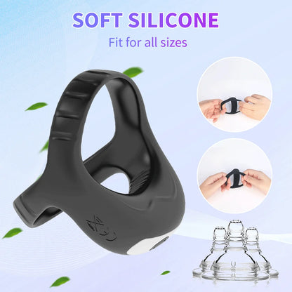 Vibrating Cock Ring for Men, Delay & Pleasure Toy