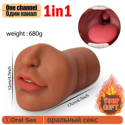 Anal, mouth & Vagina Male Masturbator Sex Toy for Men
