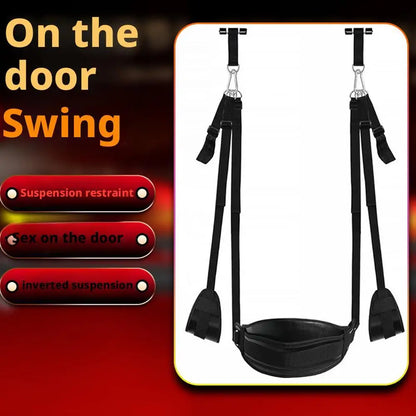 BDSM Door Sex Swing with Handcuffs and Leg Restraints