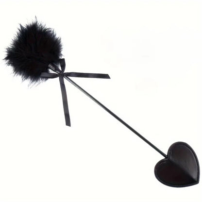 Leather Feather BDSM Paddle Whip Flogger for Couples Play