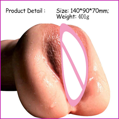 3D Realistic Silicone Vagina Masturbator Cup for Men