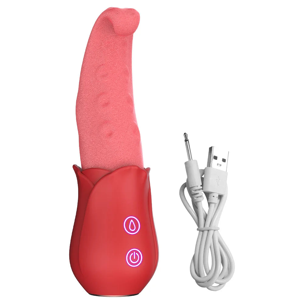 Tongue Licking Vibrator for Women, Clitoral & Nipple Toy