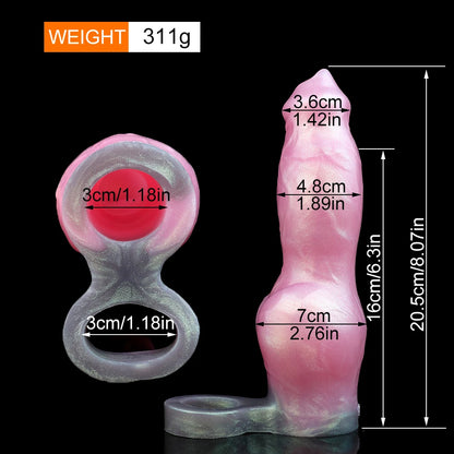 Enhanced Dog Sleeve with Cock Ring for Men’s Pleasure