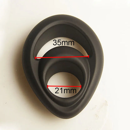 Silicone Dual Cock Ring for Men, Delay & Enhancement