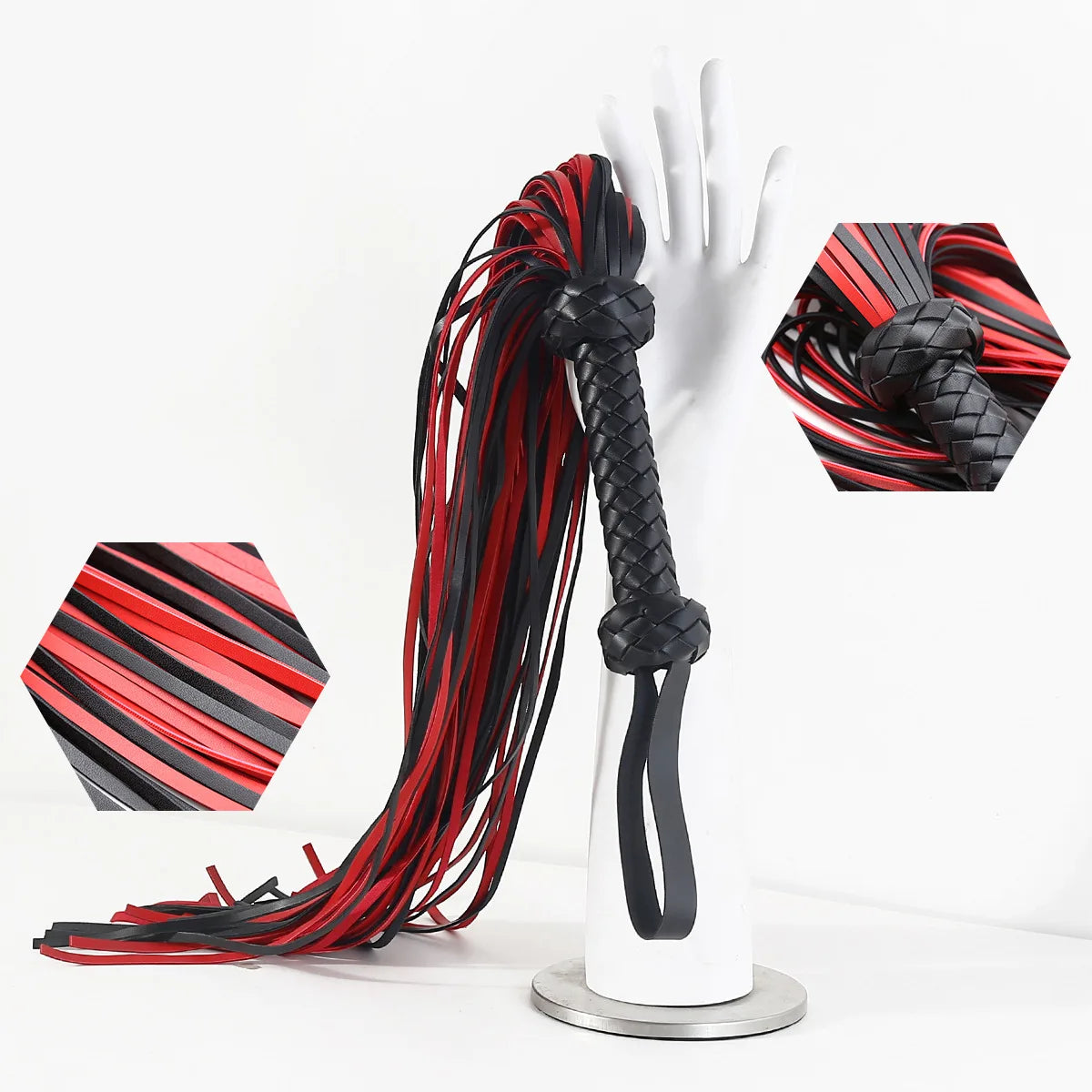 PU Leather BDSM Spanking Paddle Whip Flogger for Adults