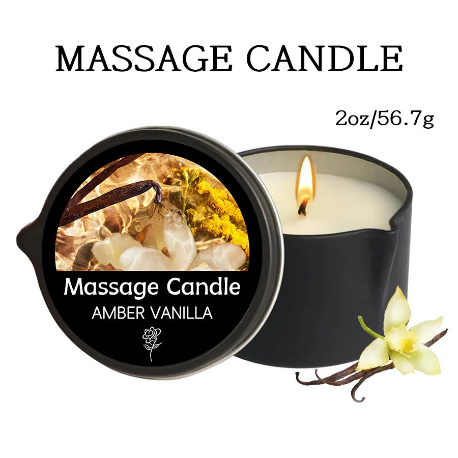Massage Oil Candle for Stress Relief and Skin Moisturizing