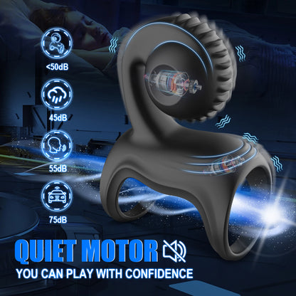 Vibrating Penis Ring for Men, Delay & Erection Toy