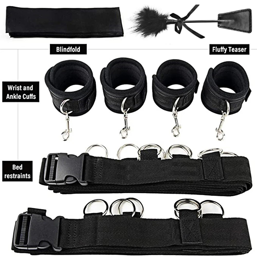 BDSM Handcuffs Wrist to Ankle Restraint Cuffs for Couples
