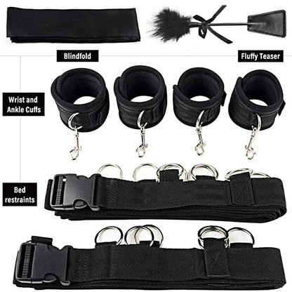 BDSM Handcuffs Wrist to Ankle Restraint Cuffs for Couples