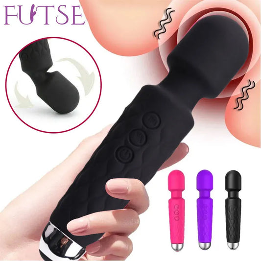 20 Speed AV Magic Wand Vibrator for Women G-Spot & Clit