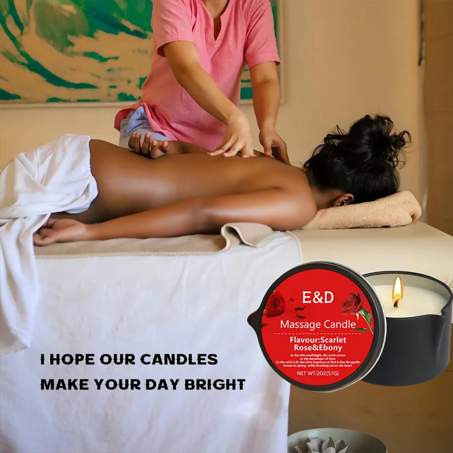 Massage Oil Candle for Stress Relief and Skin Moisturizing