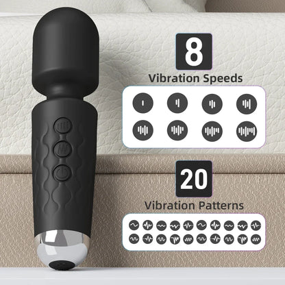 20 Speed AV Magic Wand Vibrator for Women G-Spot & Clit