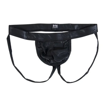 Men’s Sexy Faux Leather Jockstrap Thong Underwear