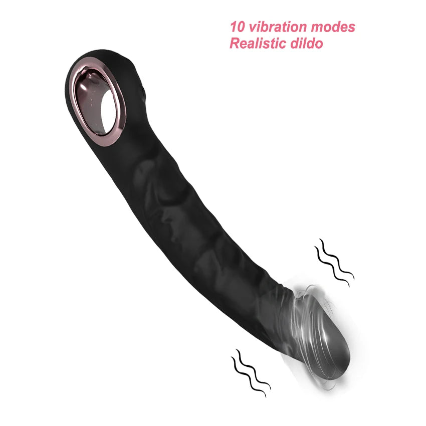Long Vibrator Dildo for Women, Clitoral & G-Spot Toy