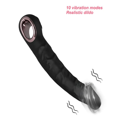 Long Vibrator Dildo for Women, Clitoral & G-Spot Toy