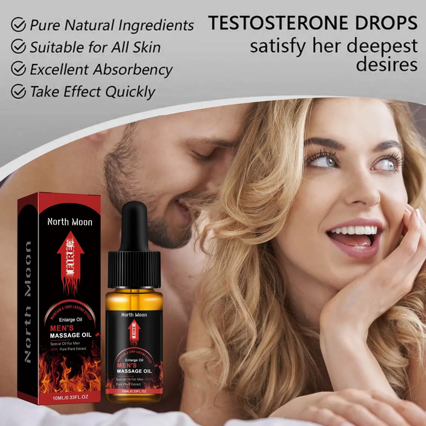 Men’s Pheromone Body Massage Oil with Long Lasting Fragrance