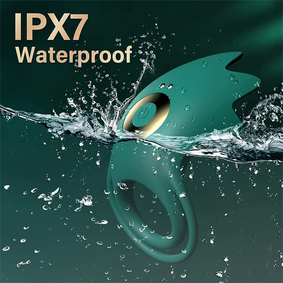 Double Ring Vibrating Cock Ring for Couples’ Pleasure