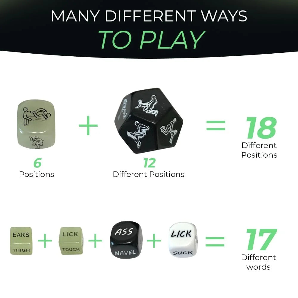 6-Piece Sex Dice Game for Couples, Foreplay Positions