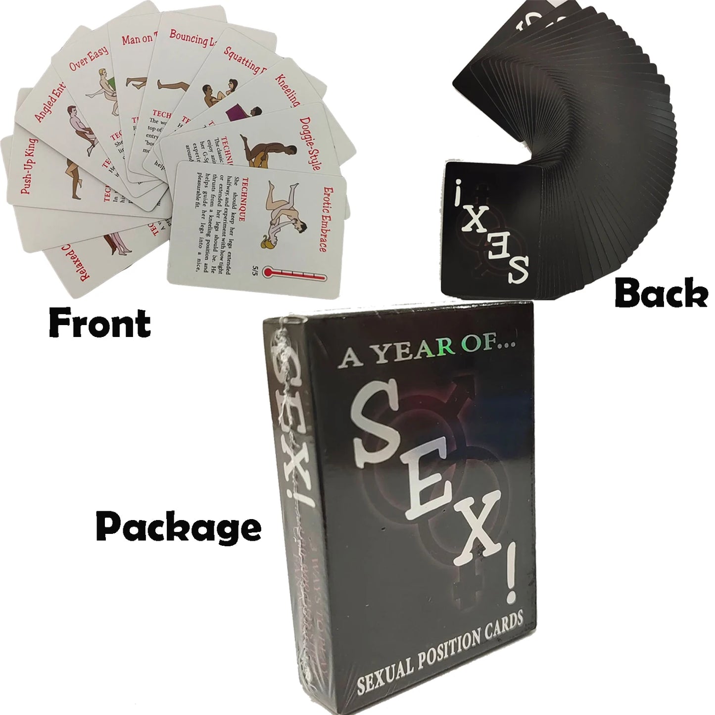 50-Piece BDSM Sexual Position Cards & Bondage Games
