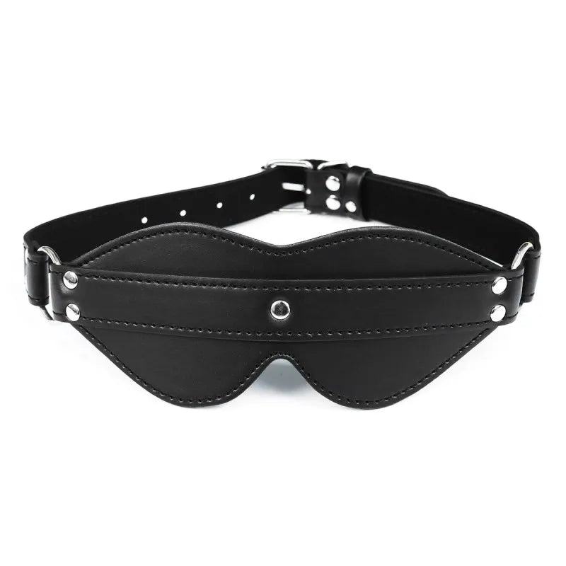Leather Blindfold BDSM Eye Mask for Fetish and Cosplay Play