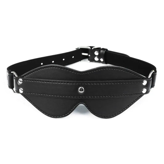 Leather Blindfold BDSM Eye Mask for Fetish and Cosplay Play