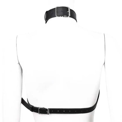 Leather Body Harness Belt with Mask BDSM Lingerie Straps