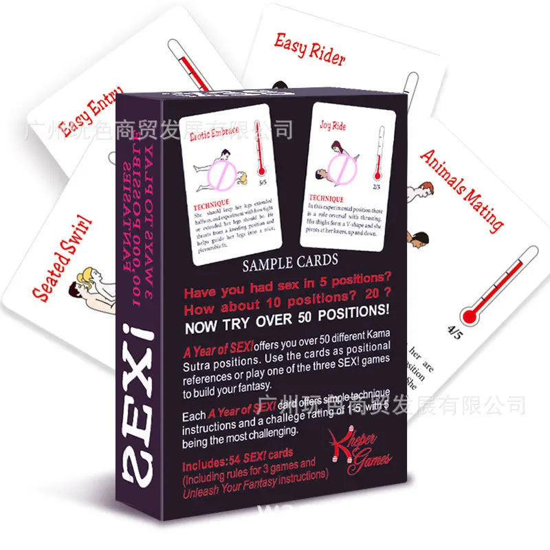 Year of Sex Game Cards for Couples, Bedroom Fun