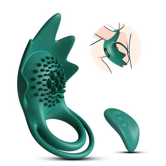 Double Ring Vibrating Cock Ring for Couples’ Pleasure