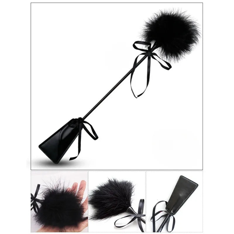 BDSM Feather Tickler Whip Flogger for Flirting Play