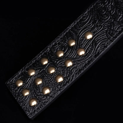 PU Leather BDSM Paddle Whip Flogger 22.7in for Cosplay Play