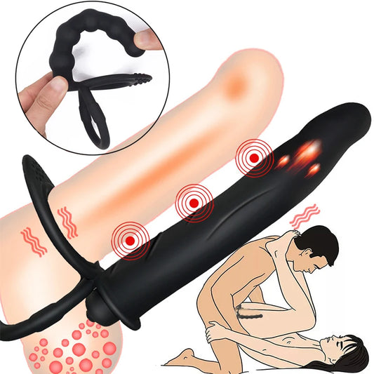 Double Penetration Anal & Vaginal Plug Vibrator for Couples