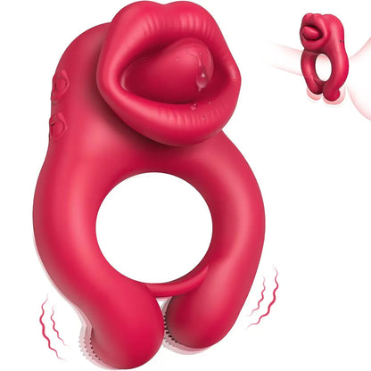 Adjustable Vibrating Clitoral Stimulator, Cock Ring for Couples & Men